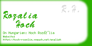 rozalia hoch business card